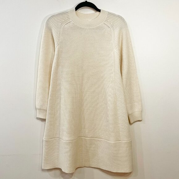 New Tuckernuck Ainsley Swing Mini Sweater Dress Cream Small - Picture 3 of 9